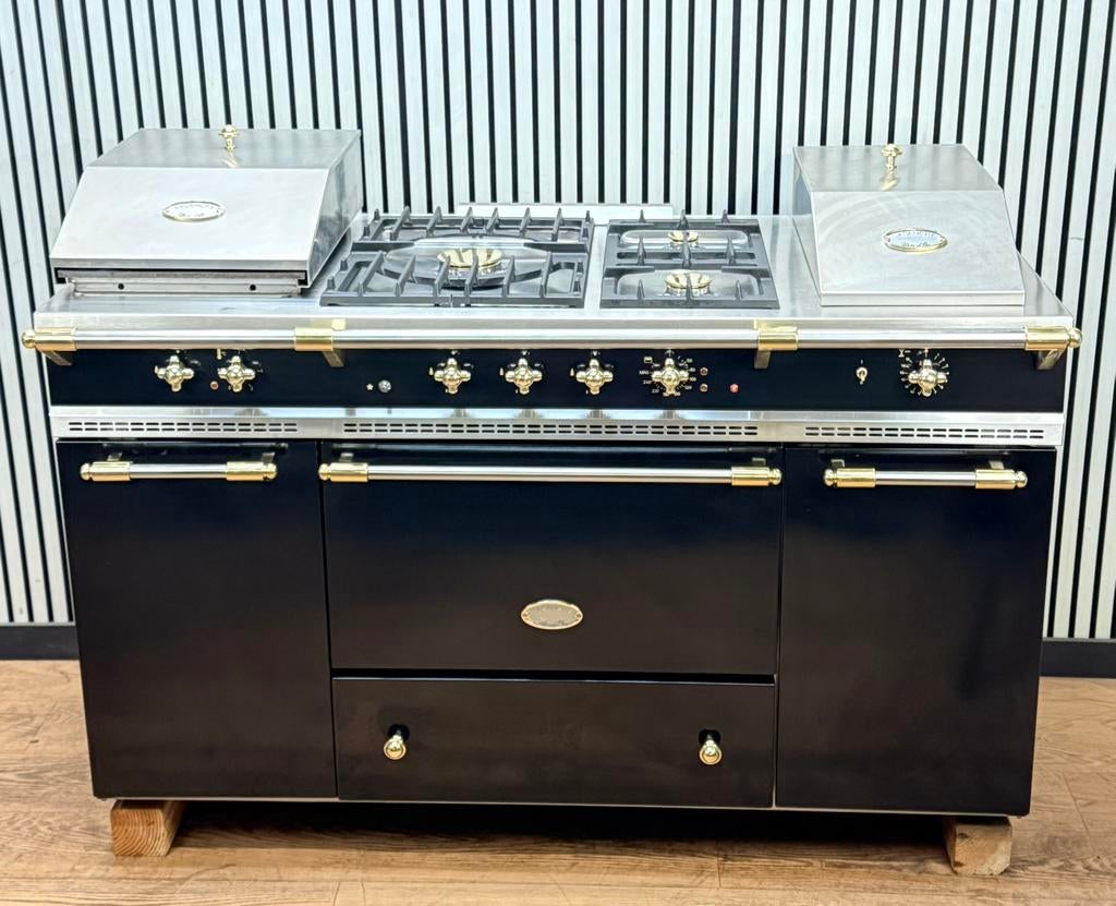 Luxe Lacanche Fornuis 3 pits Gas & Friteuse 150 cm, Witgoed en Apparatuur, Fornuizen, Fornello Esperta, Ophalen of Verzenden, Zo goed als nieuw