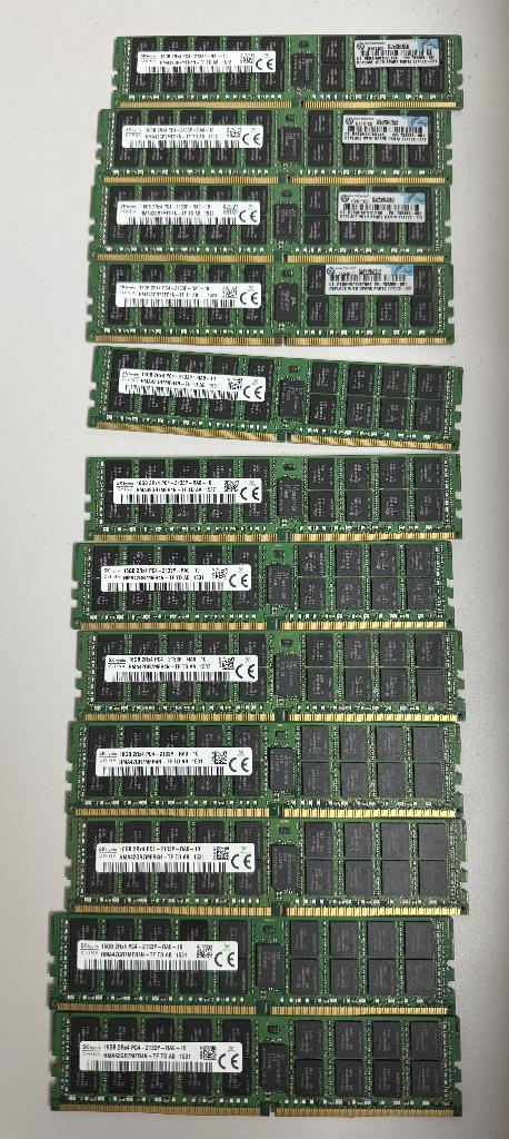 Server RAM DDR4 24x 16GB PC4 2133P,  6x 32GB 2400T, Ophalen, Gebruikt, Server, DDR4