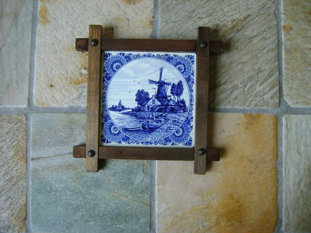 oude tegel - Hollands landschap, Antiek en Kunst, Antiek | Wandborden en Tegels, Ophalen of Verzenden