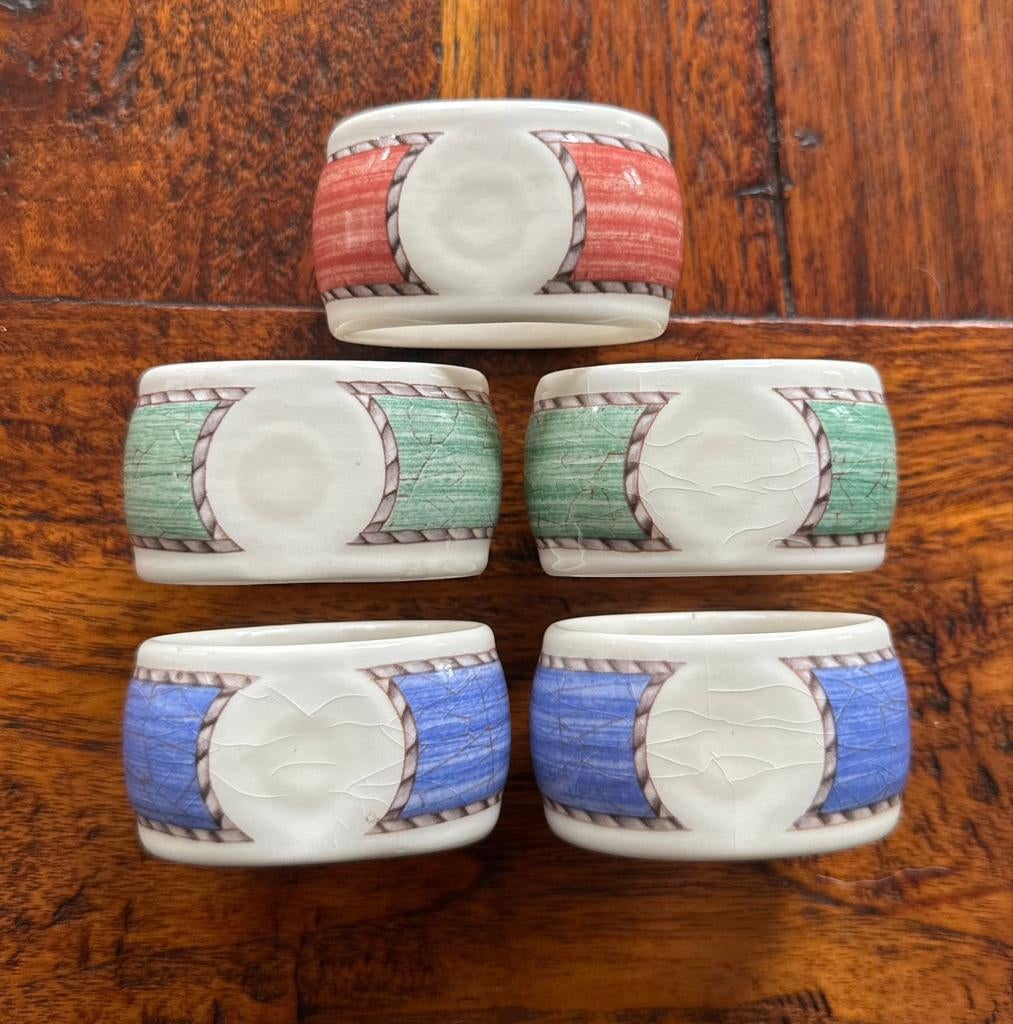 5 Wedgwood Sarah's Garden servetringen, Ophalen of Verzenden