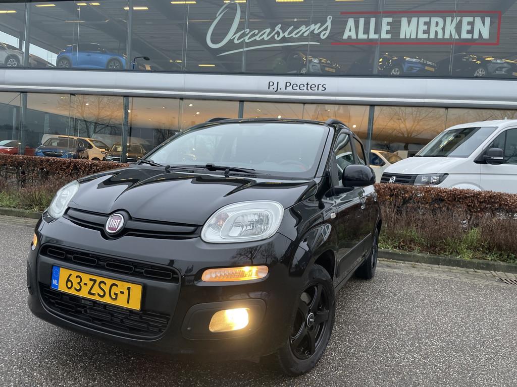 Fiat Panda 0.9 TwinAir Lounge Airco - Dakrails - Elektrische, Auto's, Fiat, Voorwielaandrijving, Euro 5, Panda, Zwart