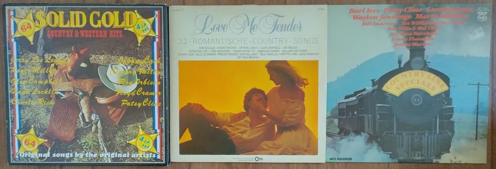 1 4LP box 1 2LP en 1 LP Country muziek diverse artiesten M/V, Ophalen of Verzenden, Gebruikt, 12 inch