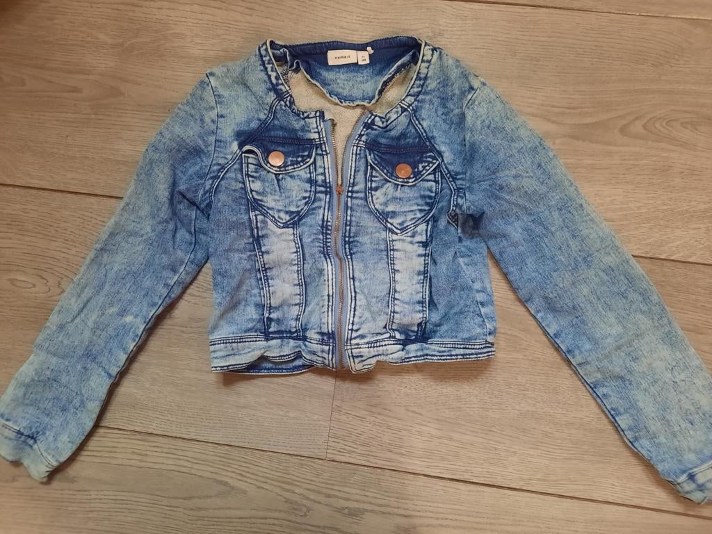 Name it jog jas spijkerjas zomerjas blauw kort model mt 122, Kinderen en Baby's, Kinderkleding | Maat 122, Gebruikt, Meisje, Ophalen of Verzenden