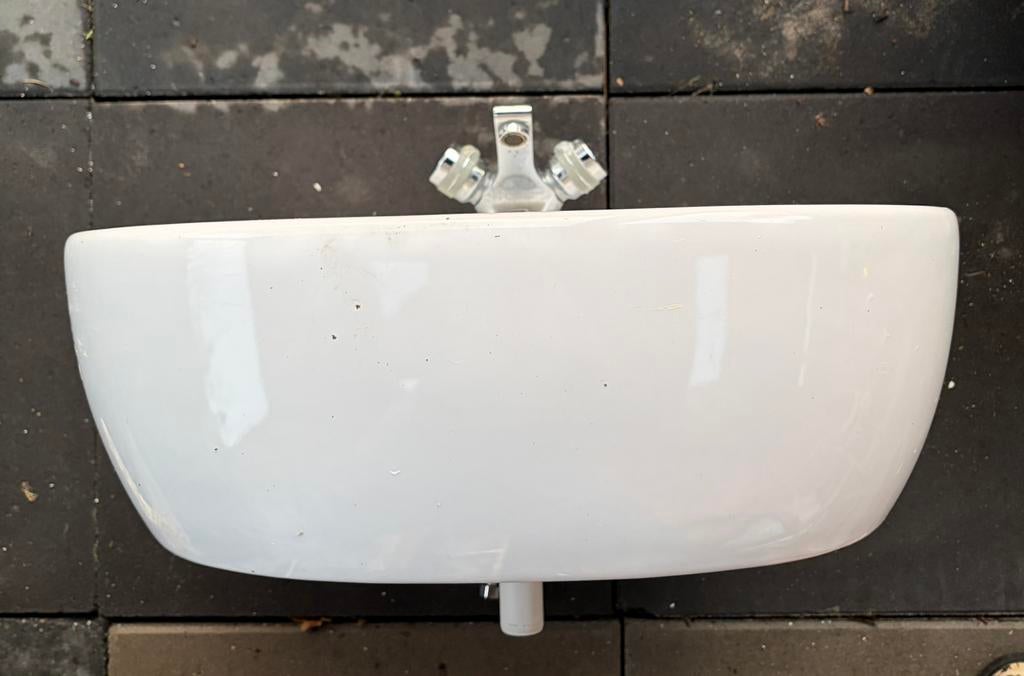 Wastafel met kraan - Sphinx - Wit - 59x49cm, Ophalen, Gebruikt, Wastafel