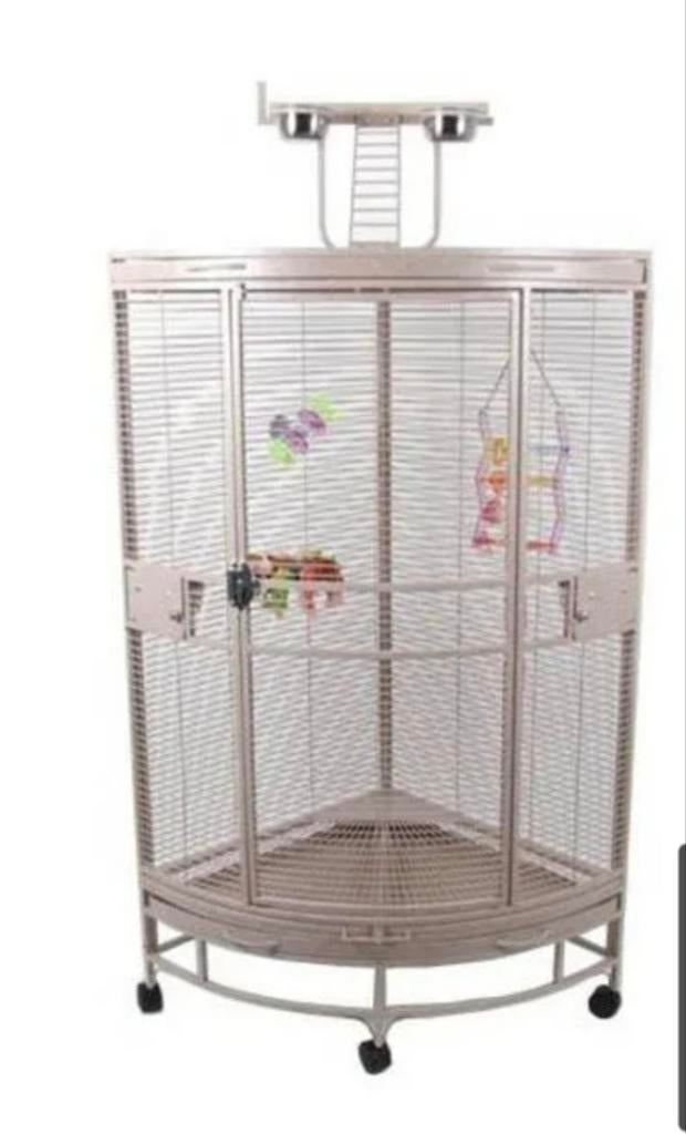 Te koop bijna nieuwe papegaaienkooi, Dieren en Toebehoren, Ophalen, Zo goed als nieuw, Metaal, Vogelkooi