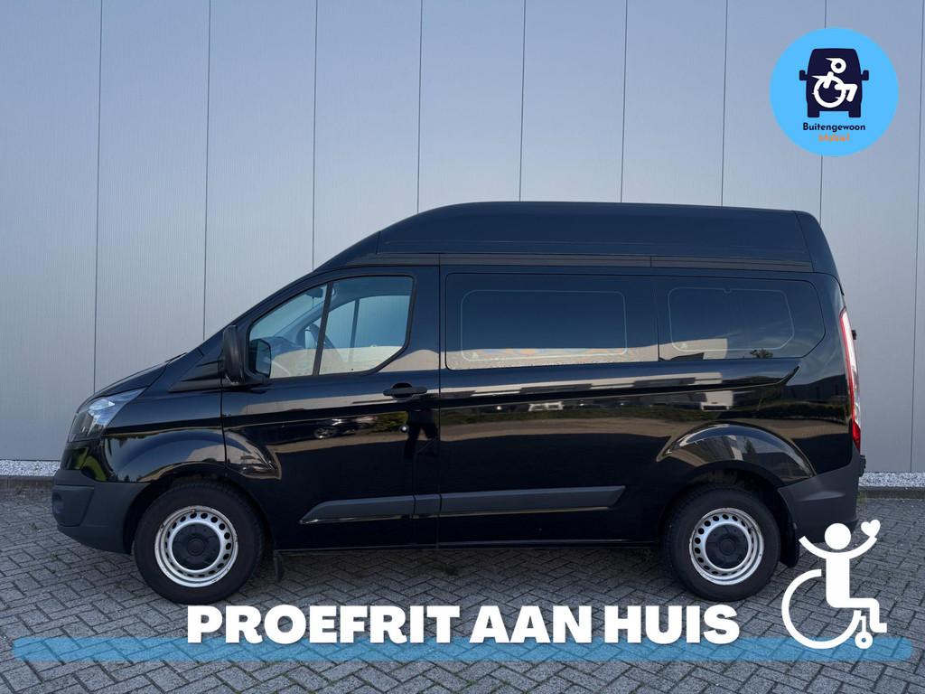 Ford Transit Custom L1H2 Rolstoelbus (Automaat) Airco Rolsto, 12 maanden, Stof, Zwart, 4 cilinders