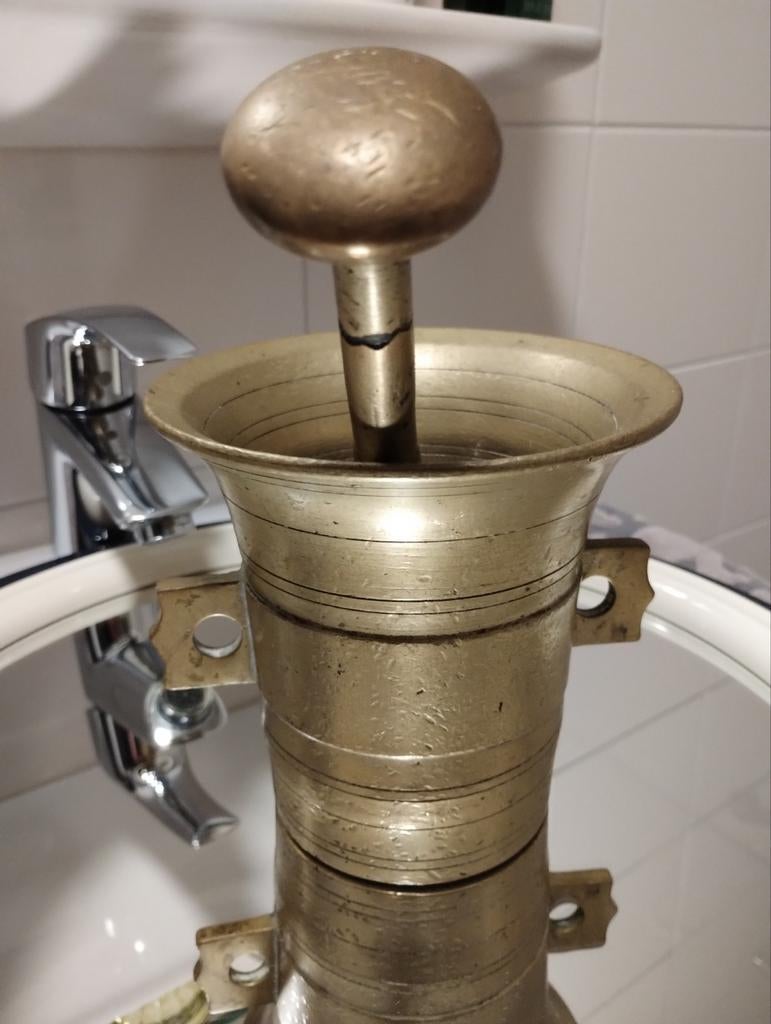 Antiek bronzen apothekers vijzel, Ophalen of Verzenden