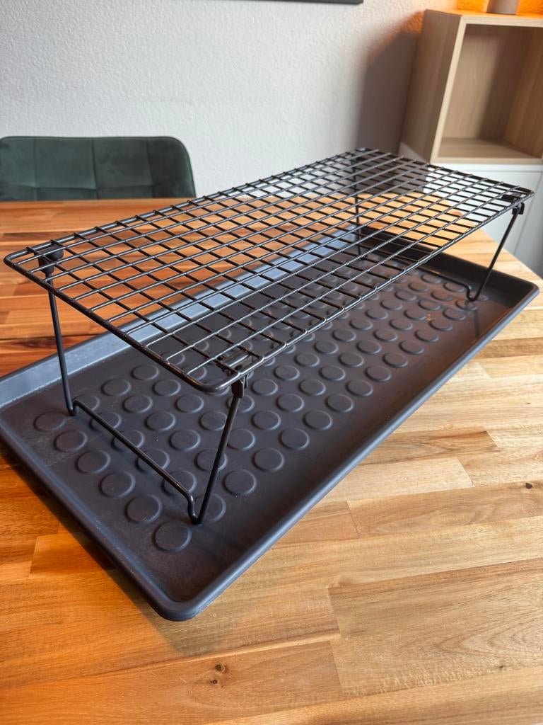 IKEA GREJIG Schoenenrek met lekbak - Zwart, Ophalen, Gebruikt