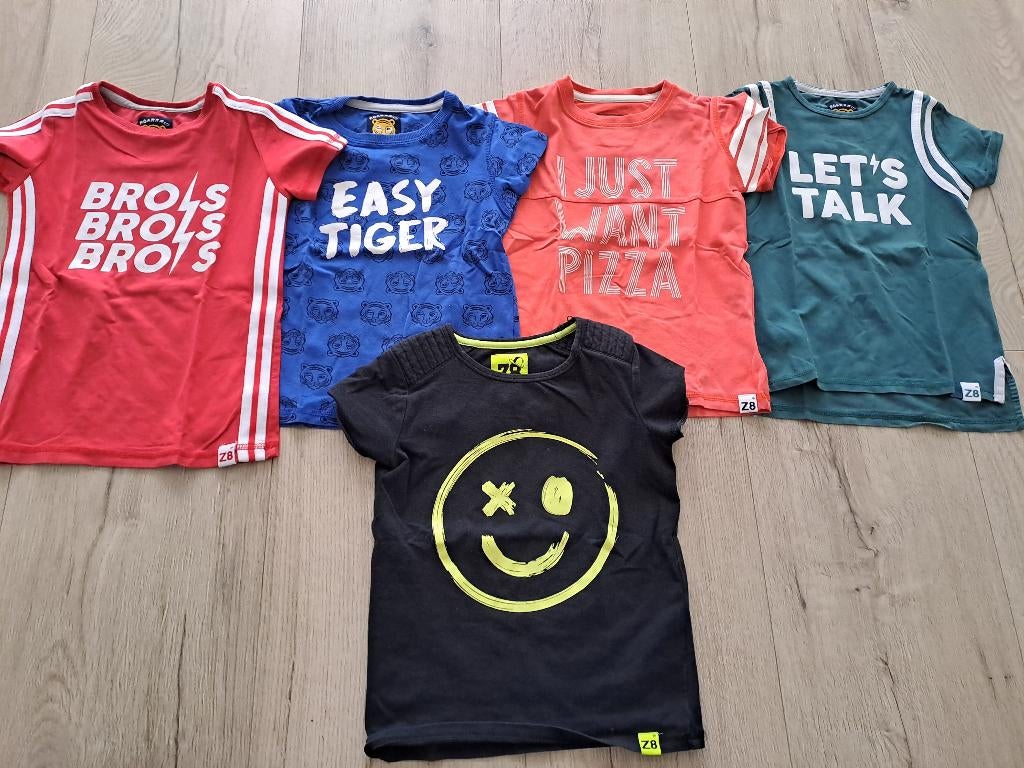 5 x shirt z8 maat 104 / 110, Kinderen en Baby's, Kinderkleding | Maat 104, Gebruikt, Z8, Ophalen of Verzenden, Shirt of Longsleeve
