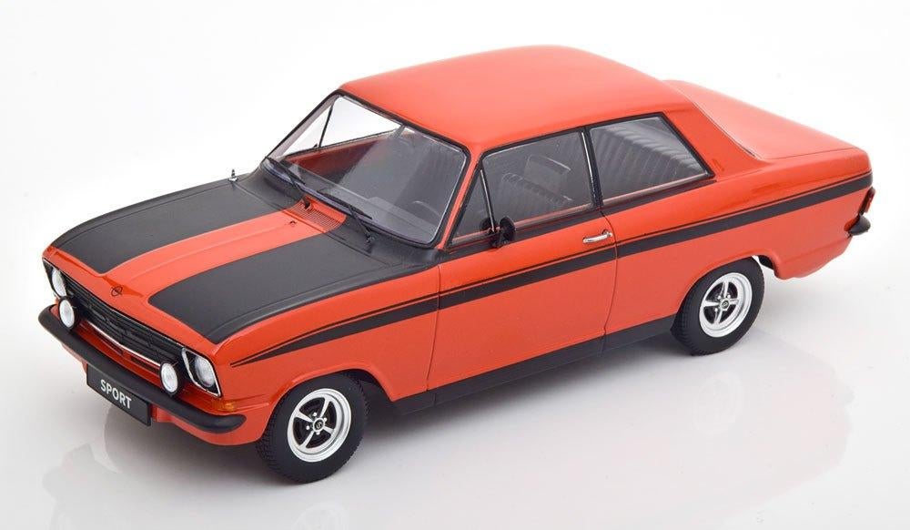 Opel Kadett B Sport 1973 rood/zwart 1:18, KK scale., Overige merken, Auto, Nieuw, Ophalen of Verzenden