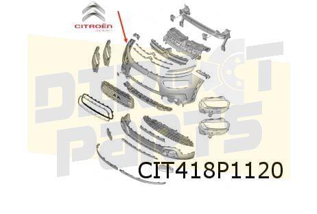 Citroën C4 Cactus (bij PDC) (2/18-) voorbumper (te spuiten), -, Nieuw, Bumper, -