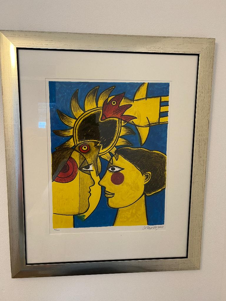 zeefdruk Corneille, Antiek en Kunst, Kunst | Litho's en Zeefdrukken, Ophalen