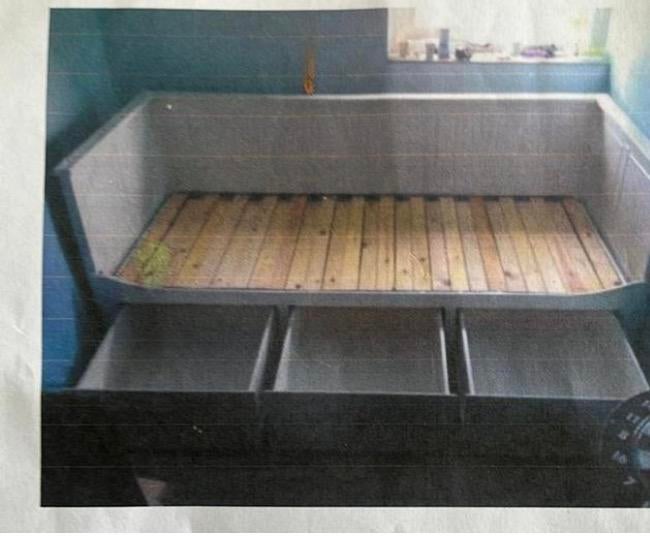 HEMNES Ikea bedbank /zitbank inclusief 3 lades, Ophalen, Gebruikt, Wit, Tweepersoons