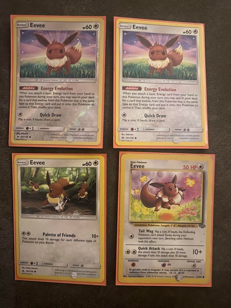 Pokémon Eevee kaarten, Ophalen of Verzenden, Zo goed als nieuw, Meerdere kaarten