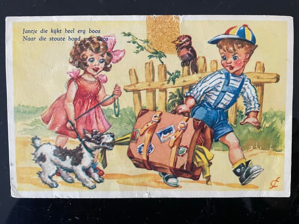 FRÉ COHEN - jongen met koffer, Verzamelen, Ophalen of Verzenden, Gelopen