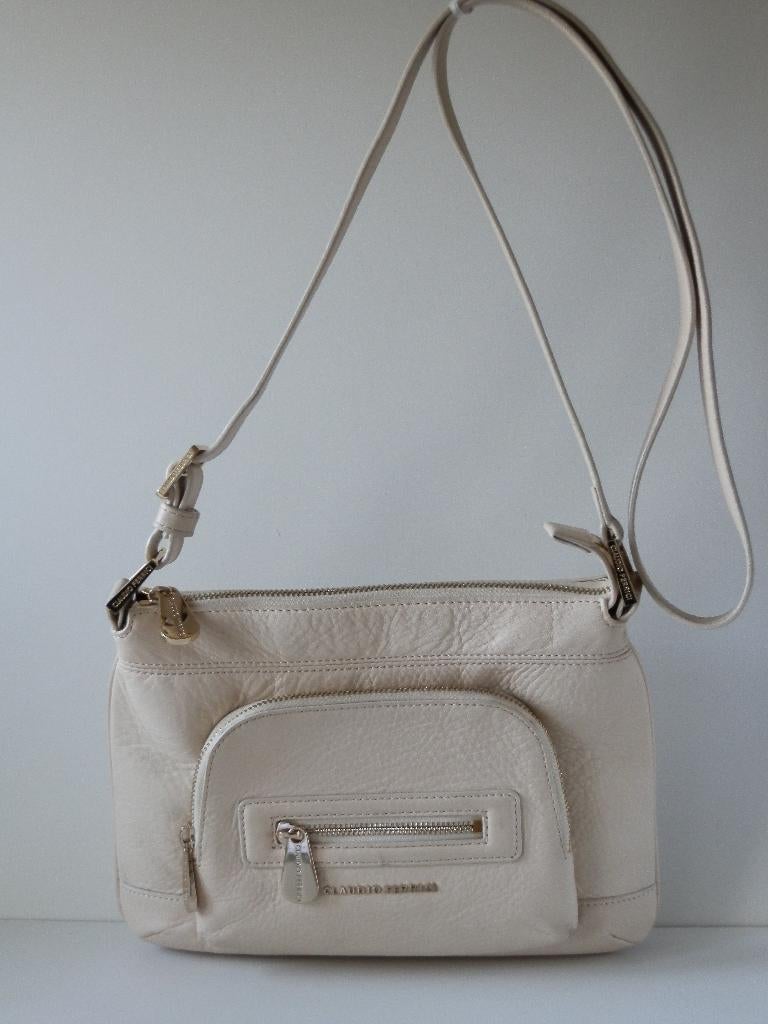 Claudio Ferrici damestas. Leer. Wit., Ophalen of Verzenden, Zo goed als nieuw, Wit, Overige typen