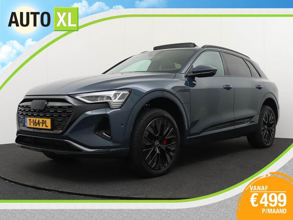 Audi Q8 e-tron Quattro Advanced 95 kWh (97%SOH) S-Line/Sport, Auto's, Audi, Automaat, 131 €/maand, Zwart, 95 kWh