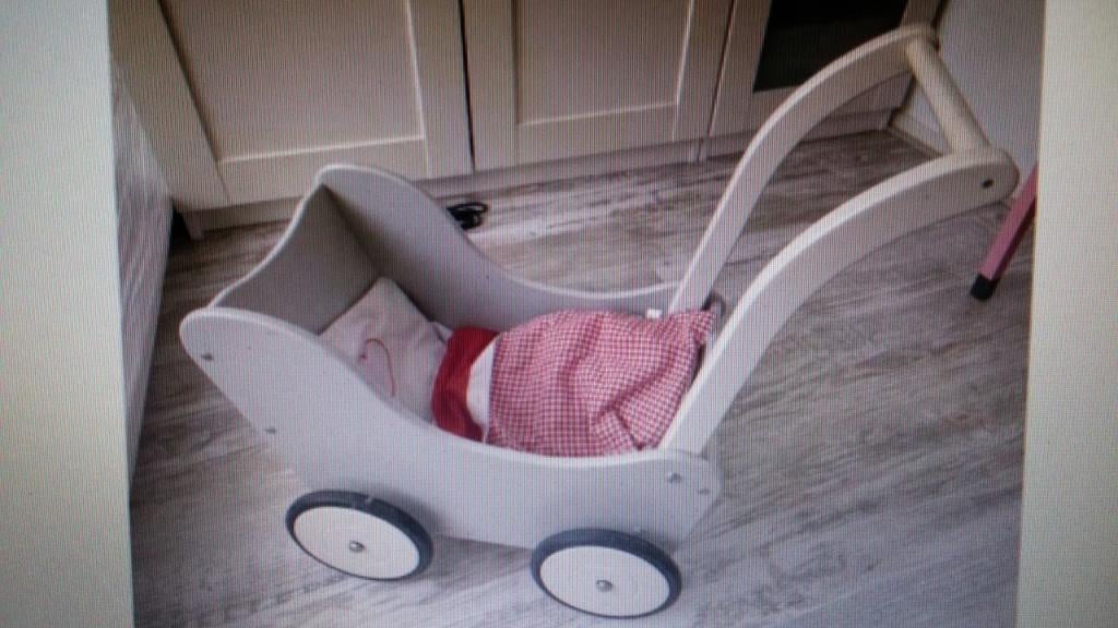 poppenwagen hout A merk, Ophalen, Gebruikt, Duw- of Trekspeelgoed