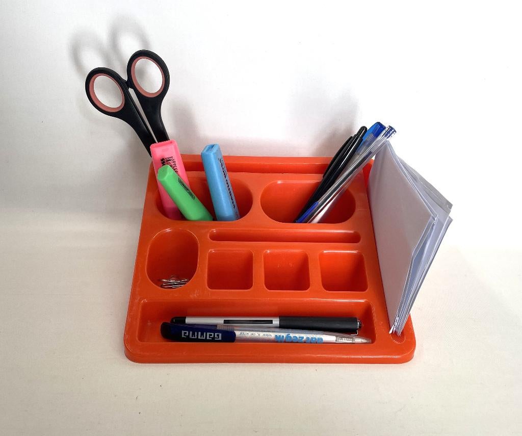bureau-organizer, pennenbakje jaren ’70 vintage, Ophalen of Verzenden, Gebruikt