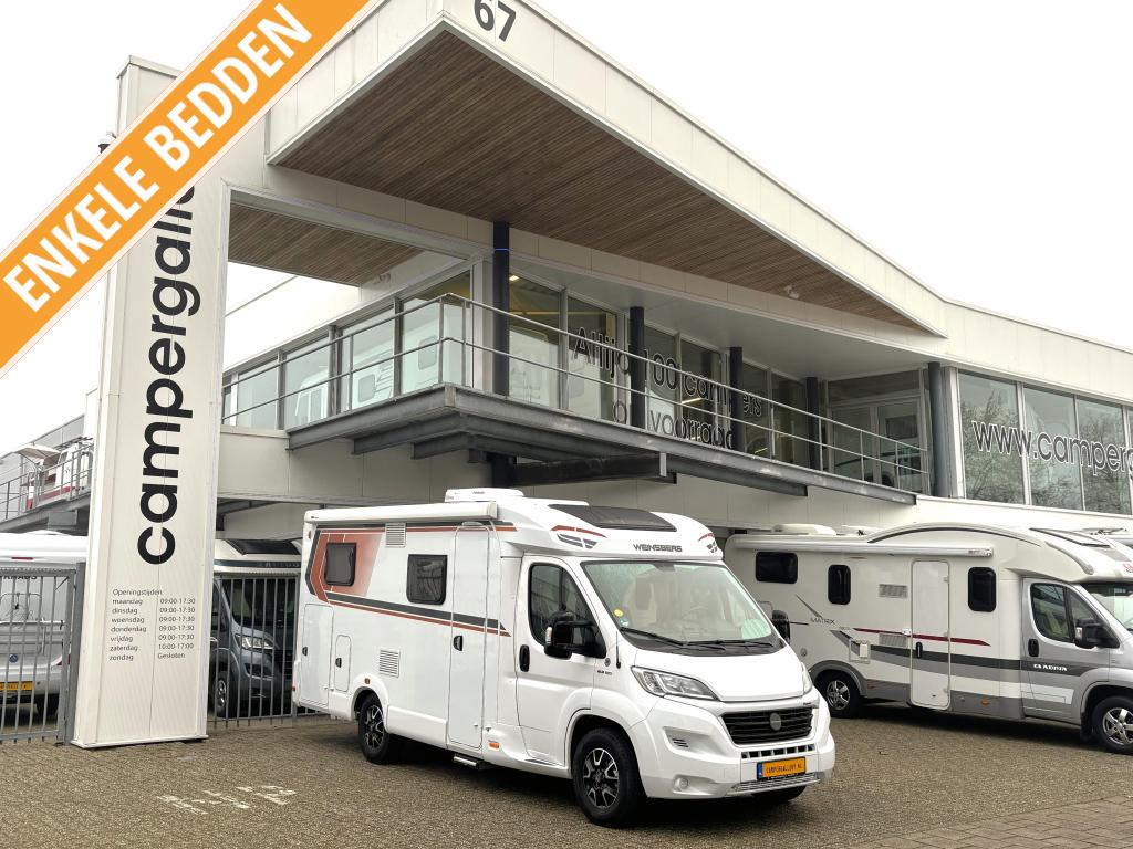 Weinsberg CaraCompact Pepper 600 MEG ENKELE BEDDEN DAKAIRCO, Caravans en Kamperen, Fiat, Bedrijf, Tot en met 3, 6 tot 7 meter
