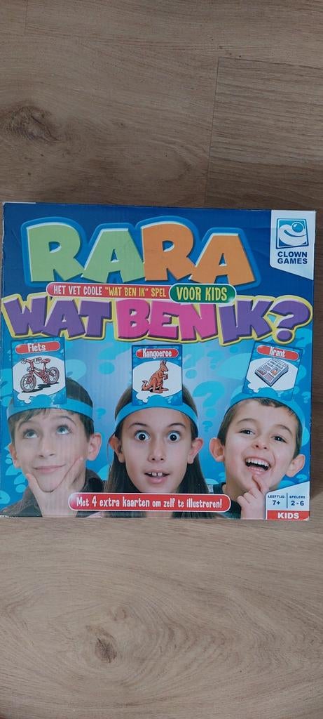 Rara wat ben ik? spel voor kids, Hobby en Vrije tijd, Gezelschapsspellen | Bordspellen, Ophalen of Verzenden