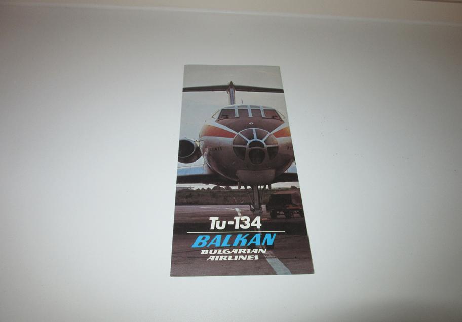 Tu-134 Balkan brochure Bulgarian Airlines, Verzenden, Nieuw, Overige typen