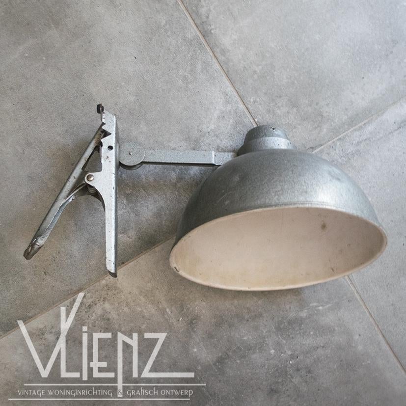 Industriële, vintage Narita klemlamp, studiolamp, foto lamp, Huis en Inrichting, Lampen | Wandlampen, Gebruikt, Metaal, Ophalen of Verzenden