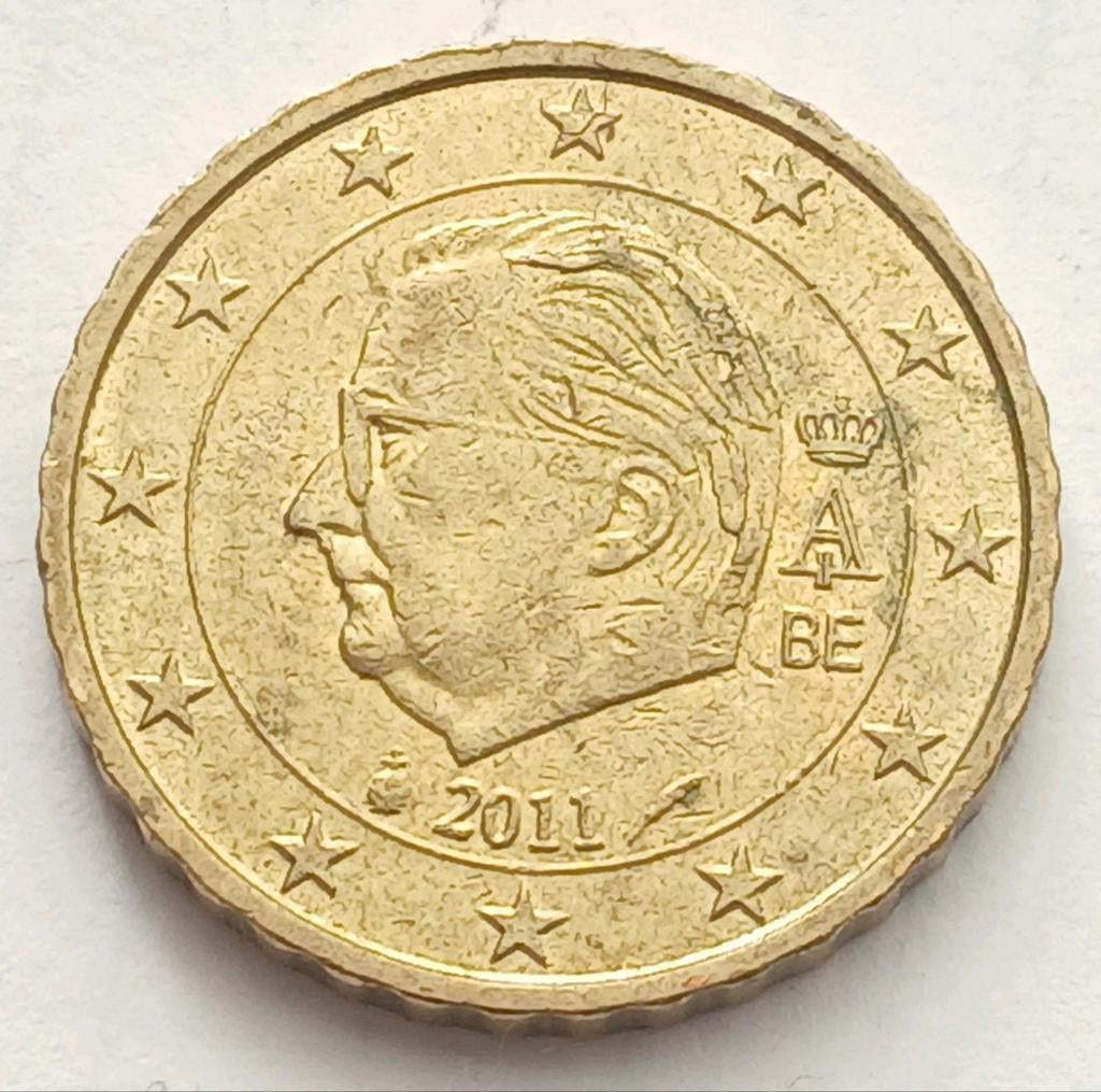 10 Eurocent 2011 Belgie Euro Munt Misslag Stempelbreuk Error, Postzegels en Munten, Munten | Europa | Euromunten, Ophalen of Verzenden