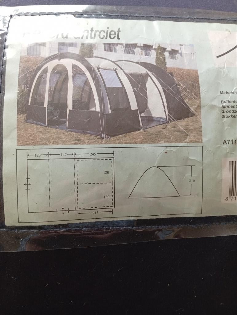 Obelink koepeltent met luifel nieuwstaat zie tekst, Caravans en Kamperen, Ophalen, Zo goed als nieuw