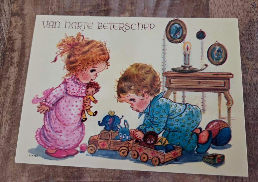 Jongen en meisje spelen met speelgoed, Verzenden, 1980 tot heden, Ongelopen, Kinderen