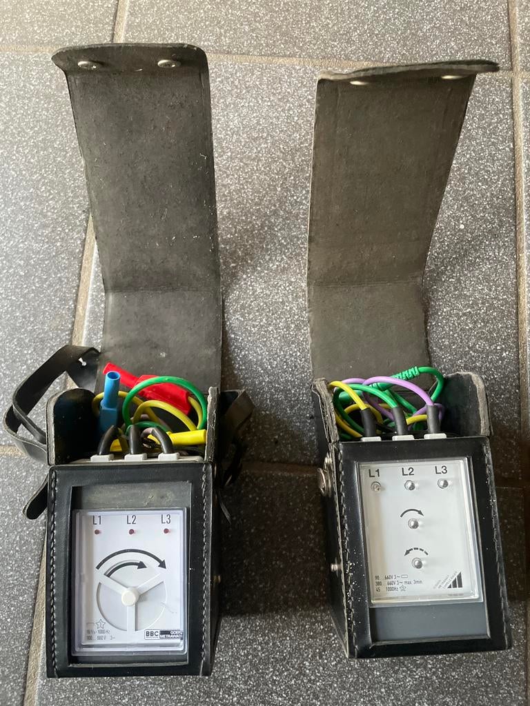 BBC Gossen Metrawatt Draaiveldmeters (2 stuks) - Nieuwstaat, Ophalen of Verzenden, Zo goed als nieuw, Overige typen