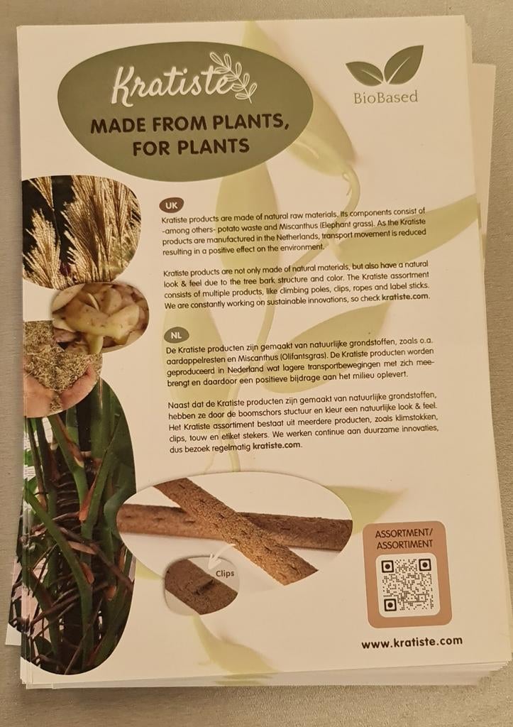 Plantenstokken Krartiste - Diverse Maten, Volle zon, Vaste plant, Ophalen of Verzenden, Bloeit niet