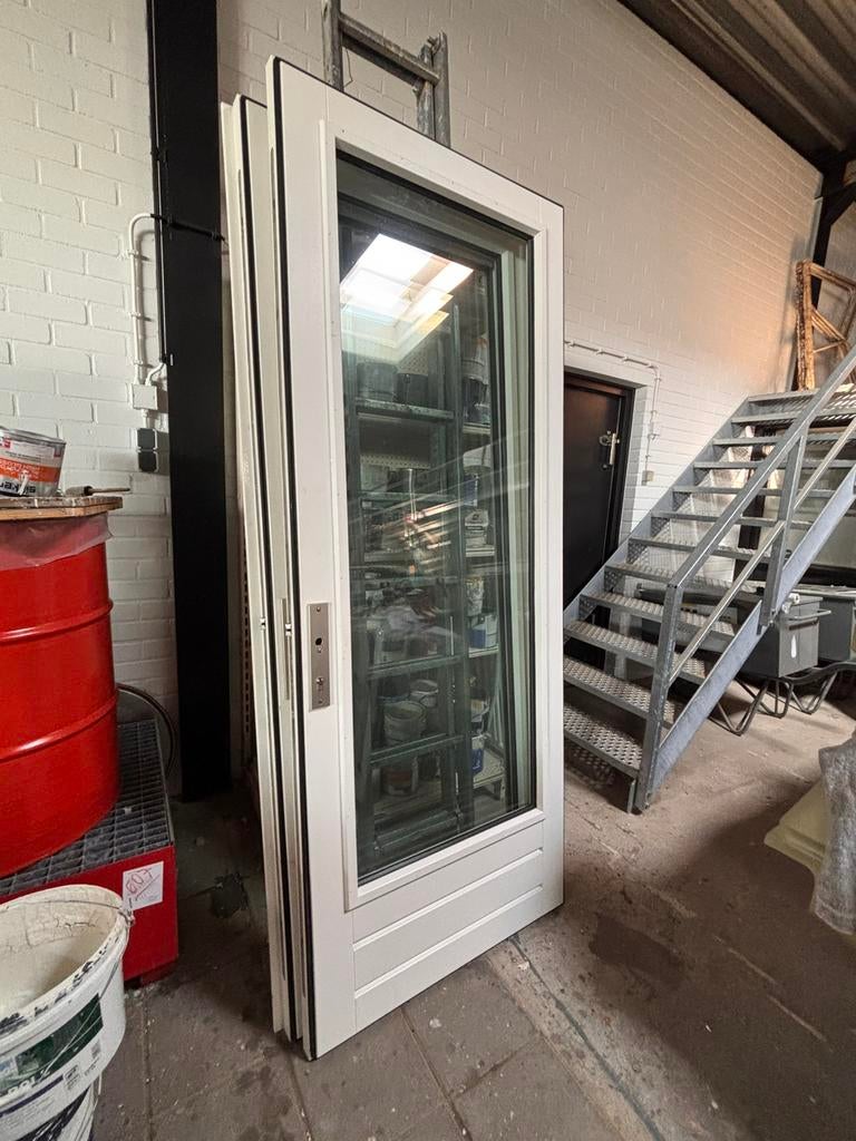 Tuindeuren, hardhouten deur en draaikiep, Doe-het-zelf en Verbouw, Kozijnen en Schuifpuien, Deurkozijn, Zo goed als nieuw, Hout