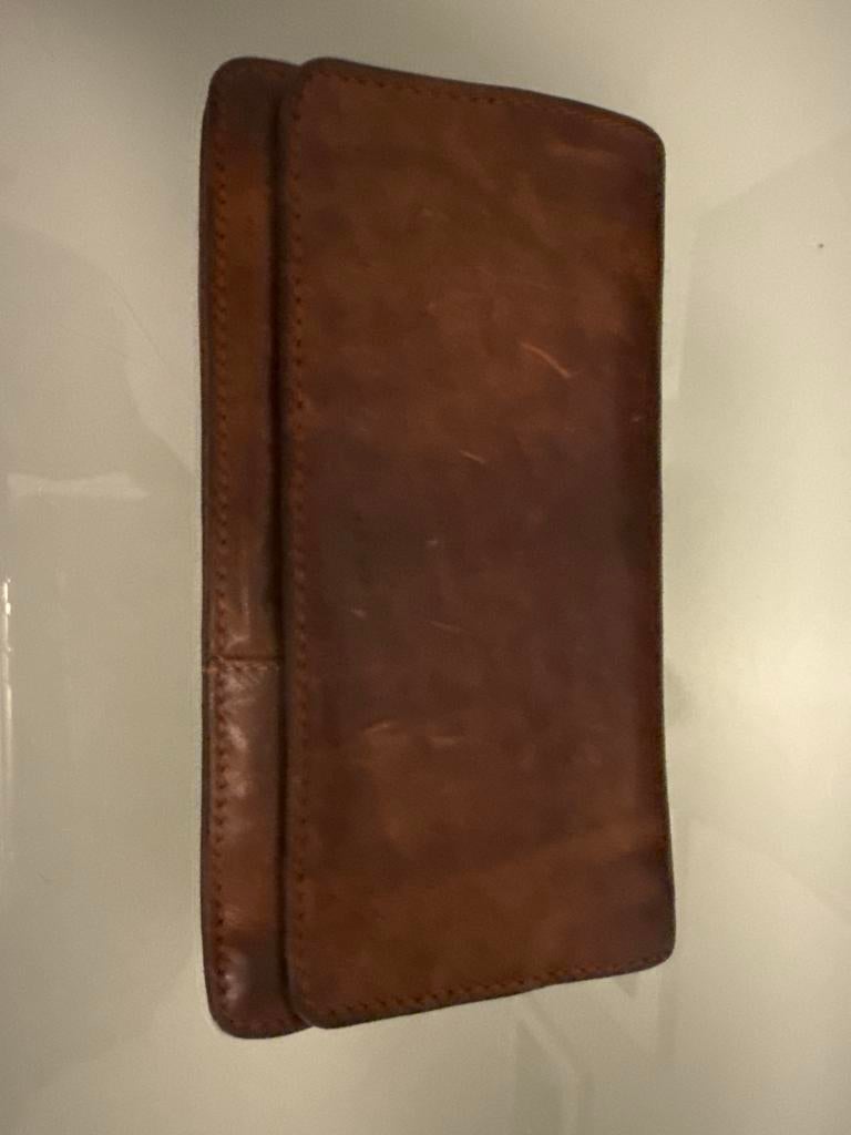 Leren portemonnee met knipsluiting merk  Bear, Overige merken, Gebruikt, Bruin, Ophalen of Verzenden