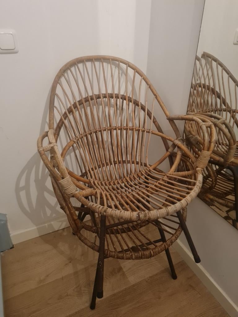 2 rotan stoeltjes origineel jaren 60-70, Ophalen