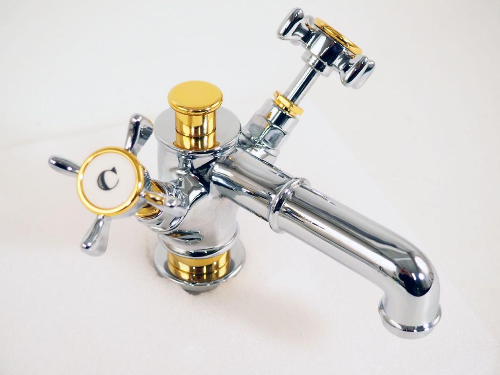 La Torre Victoria vintage prachtige wastafelkraan chr/goud, Niet ingevuld, Niet ingevuld, Nieuw, Ophalen of Verzenden