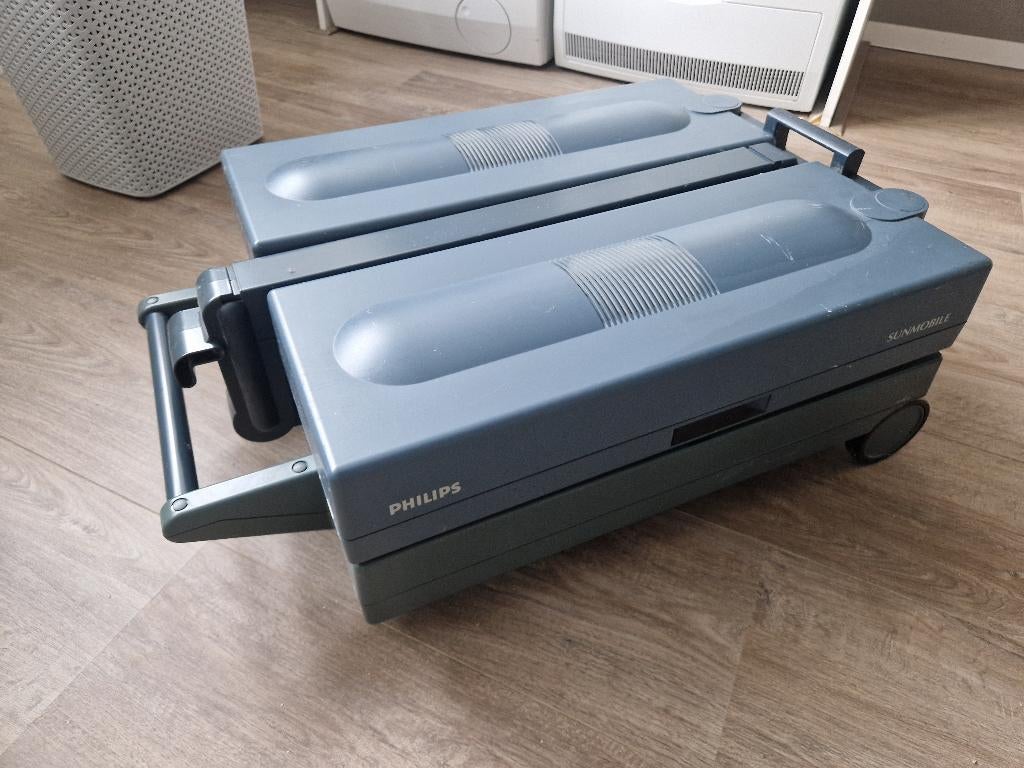 Philips Sunmobile HB 851 opvouwbare zonnebank, Witgoed en Apparatuur, Zonnebanken en Gezichtsbruiners, Ophalen, Gebruikt, Zonnebank enkelzijdig