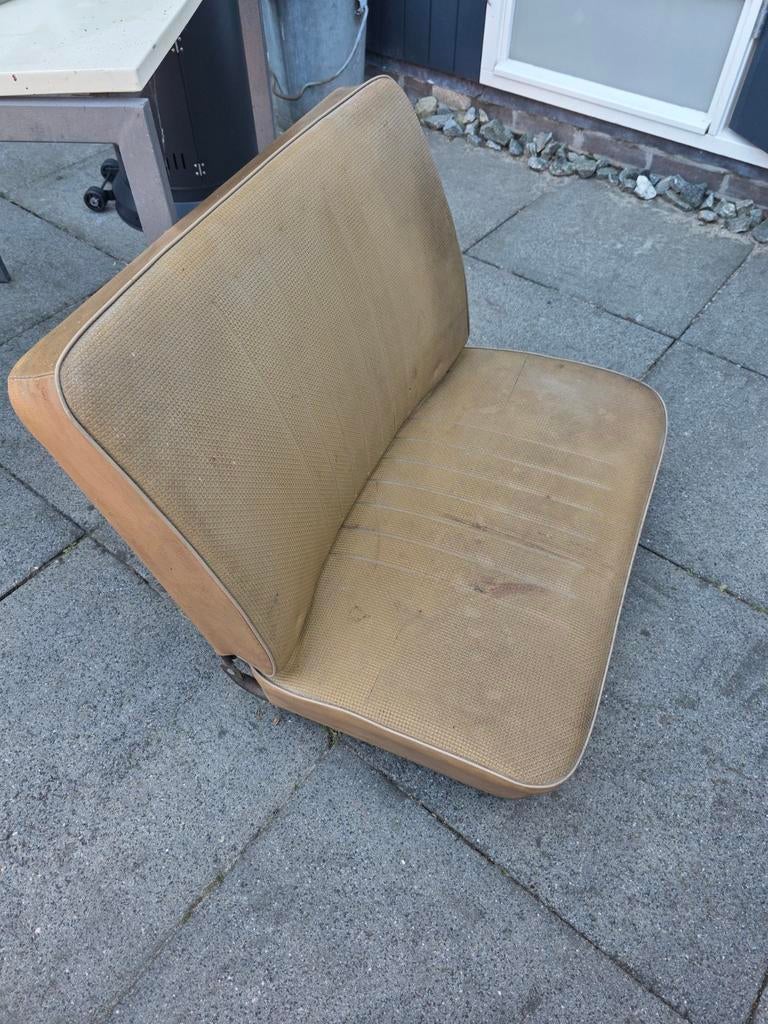 Voorbank VW T2a 1971 anderhalf zits beige origineel, Ophalen of Verzenden, Gebruikt, Volkswagen