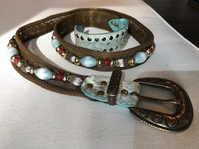 Unieke gipsy ceintuur, Kleding | Dames, Riemen en Ceinturen, Overige kleuren, Verzenden, Echt leder, Tailleriem