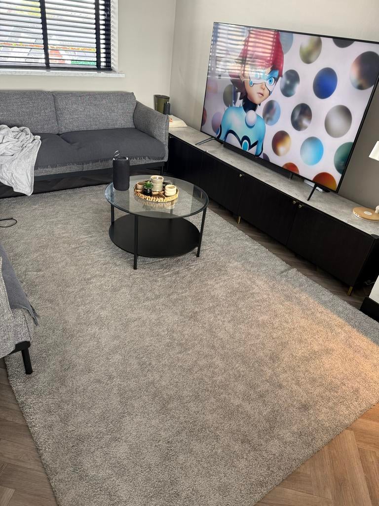 Ikea Stoense vloerkleed 300x200, Ophalen, Gebruikt, 200 cm of meer, Grijs