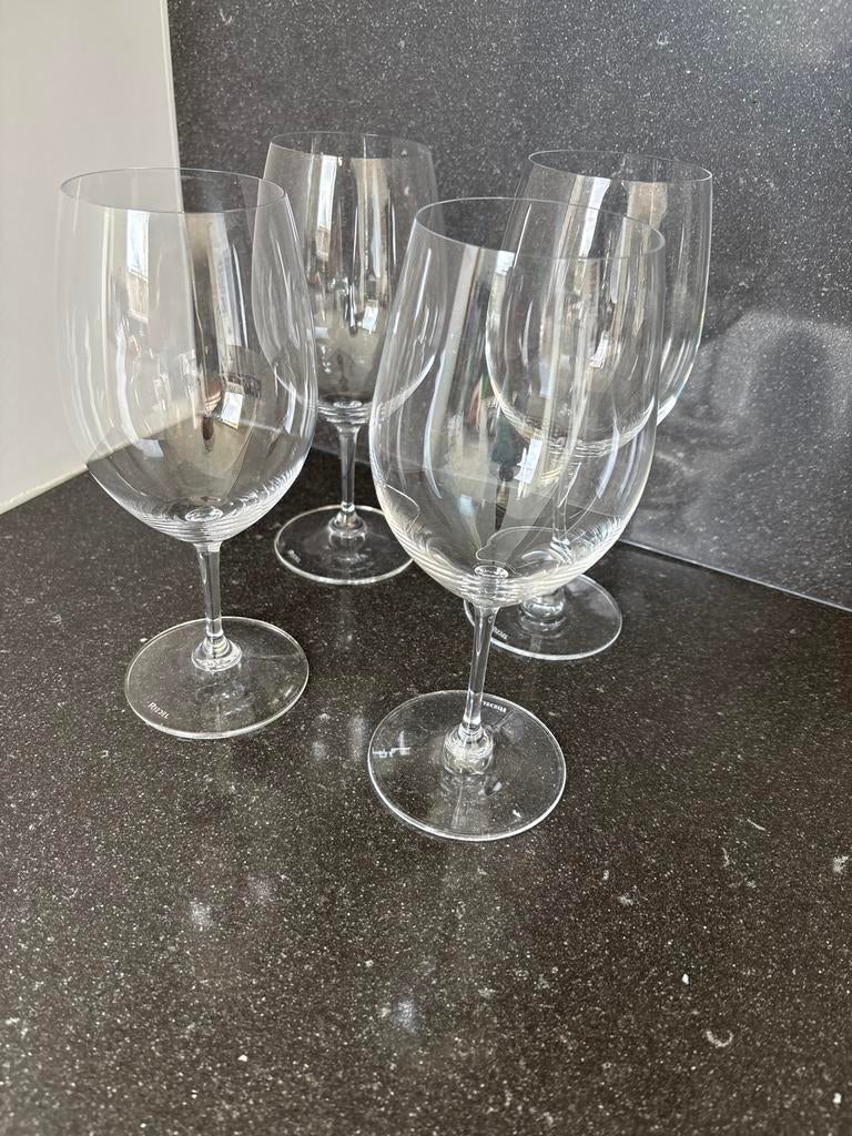 Set van 4 Riedel wijnglazen - Zo goed als nieuw, Ophalen of Verzenden, Zo goed als nieuw