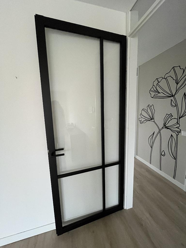 Zwarte deur, Doe-het-zelf en Verbouw, Deuren en Horren, Ophalen, 80 tot 100 cm, 215 cm of meer, Binnendeur