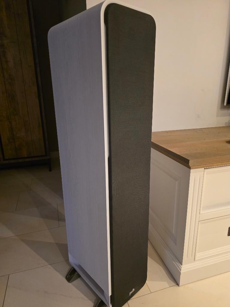 Polk Signature Elite ES55 Vloerstaande speaker - Wit, Zo goed als nieuw, 120 watt of meer, Front, Rear of Stereo speakers, Ophalen