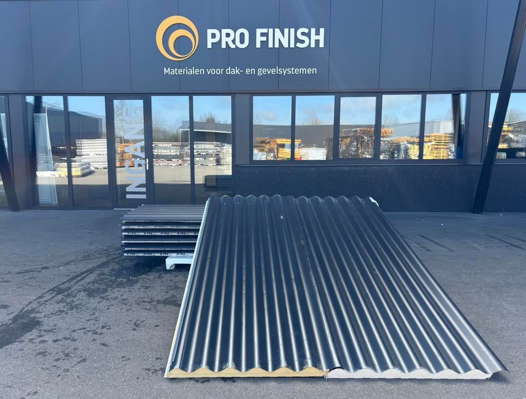 Geisoleerde dakplaten golfplaten L= 3meter Sandwichpanelen, Ophalen of Verzenden