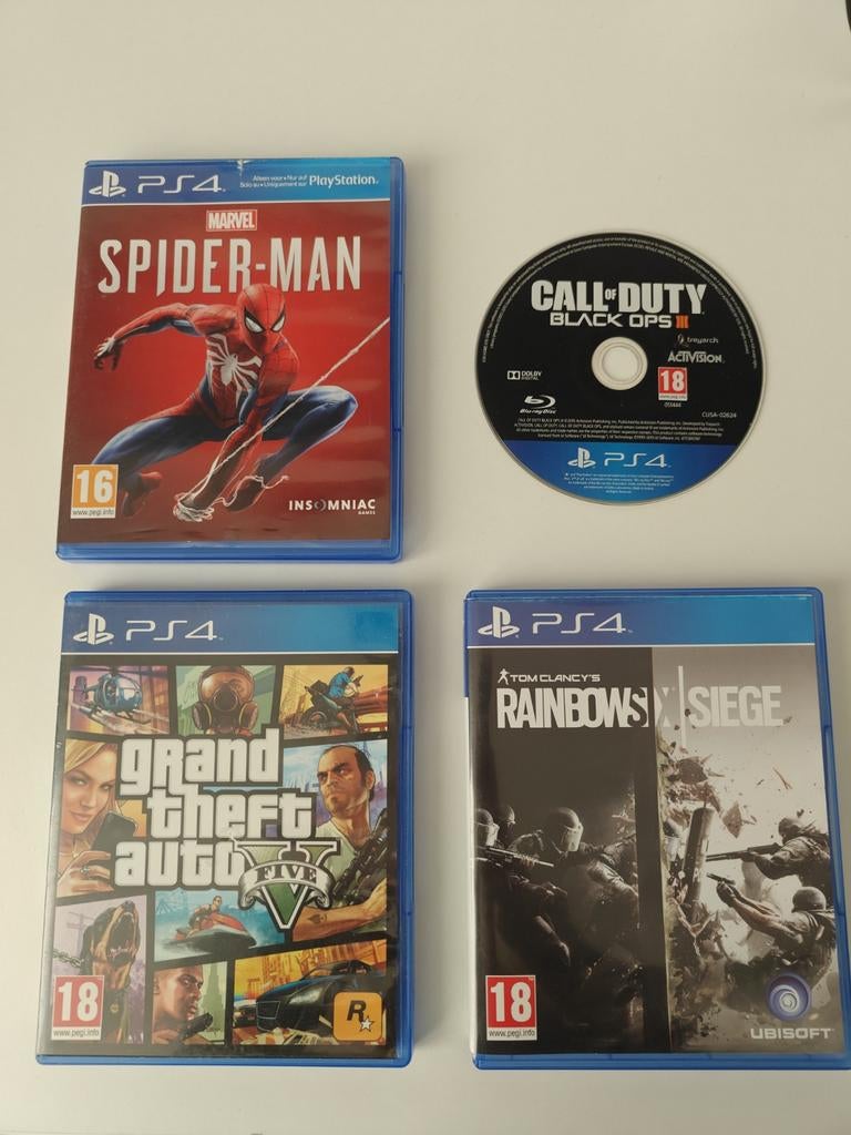 PS4 Slim met witte controller en 4 topgames, Ophalen of Verzenden