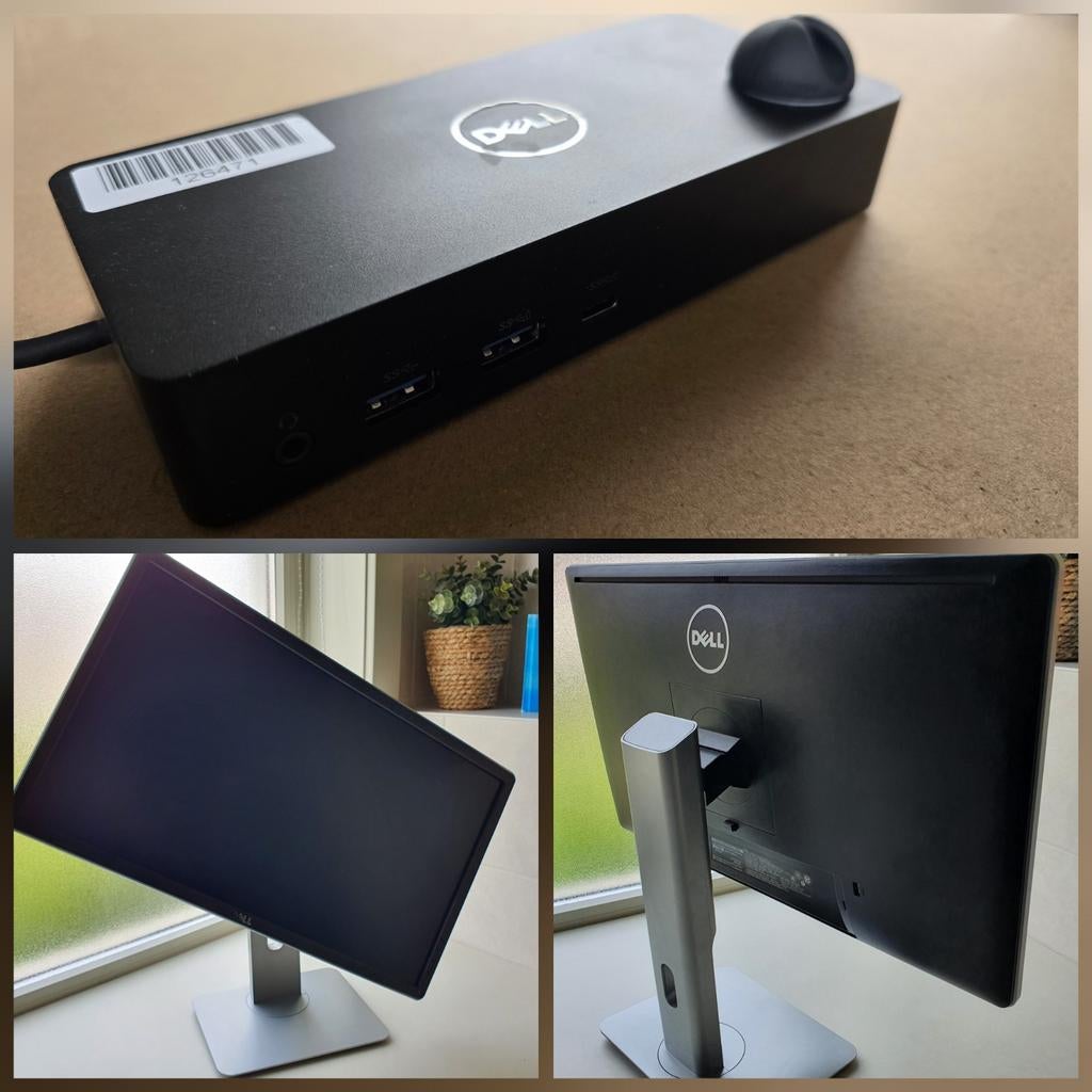 Thuiswerk pakket - 2 x monitor + dockingstation + kabels!, IPS, Kantelbaar, Full HD, Ophalen of Verzenden