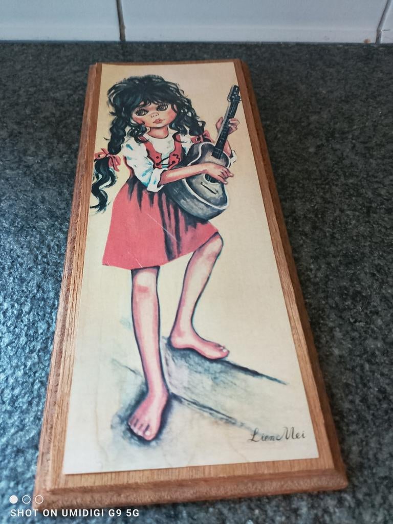 Vintage big eye kinderprent, Ophalen of Verzenden, Huis en Inrichting