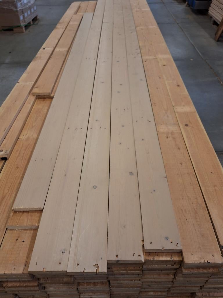 Grenen  sloophout  planken  wandbekleding  lambrisering, Ophalen of Verzenden, Gebruikt, Grenen