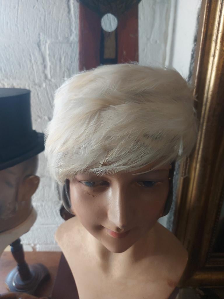 Antiek Art Deco Veren Hoedje, Ophalen of Verzenden, Dames, Onbekend