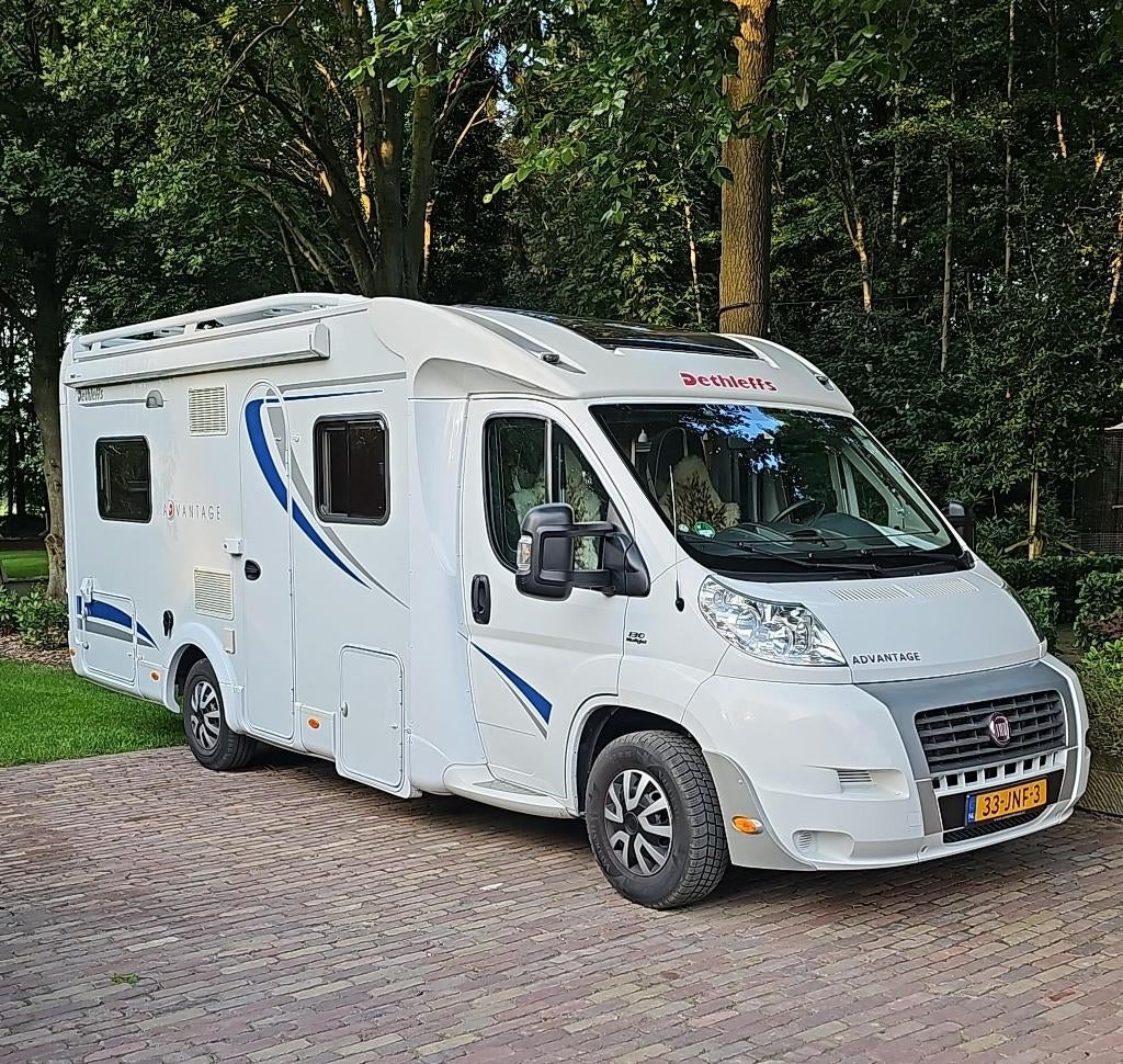 camper dethleffs T6501 B 2009, Caravans en Kamperen, Campers, Standaard zit, Ringverwarming, Fiat, Bedrijf